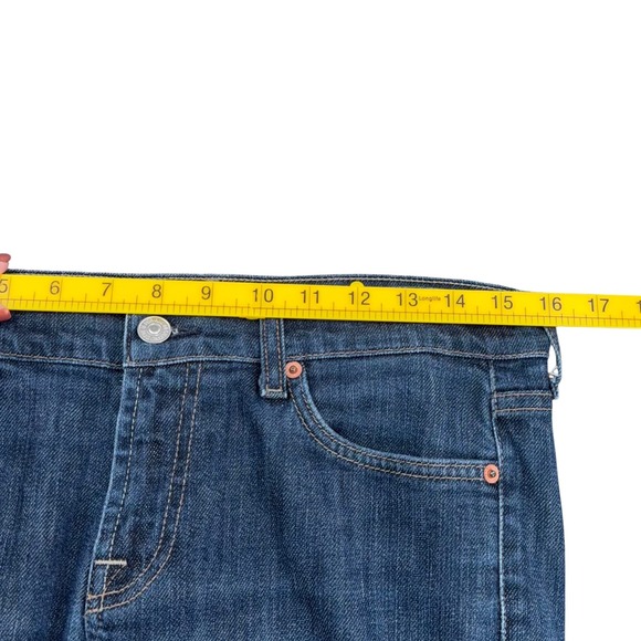 7 For All Mankind Roxanne Mid Rise Straight Leg Jeans Dark Wash Women's Size 29 - Picture 8 of 9